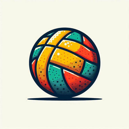 Colorful basketball ball with dots on a light background. Vector illustrationのイラスト素材