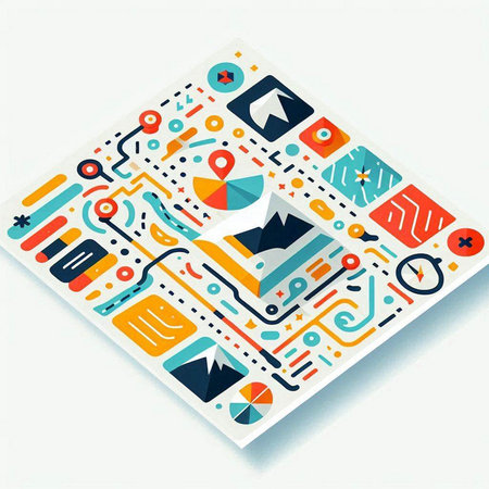 Abstract background with geometric elements. Vector illustration. Can be used for advertisingeting, presentation.のイラスト素材