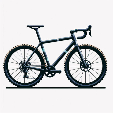 Bicycle, vector illustration. Isolated on a white background.のイラスト素材