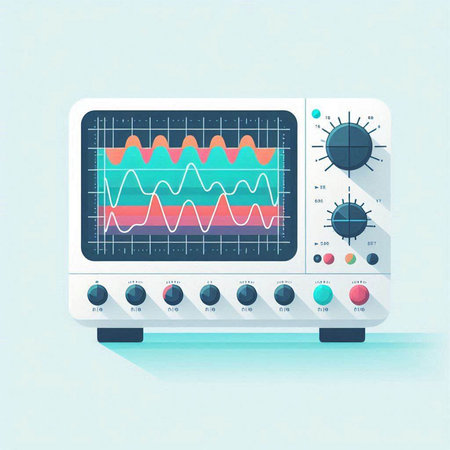 Electrocardiogram. Vector illustration in a flat style.のイラスト素材