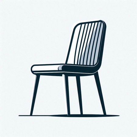 chair icon. Vector illustration of a chair on a white background.のイラスト素材