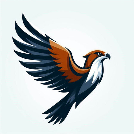 Eagle head vector illustration on white background. Eagle head mascot.のイラスト素材