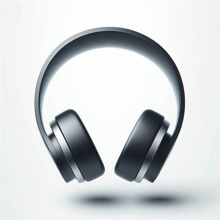 Headphones isolated on a white background. 3d render illustration.のイラスト素材