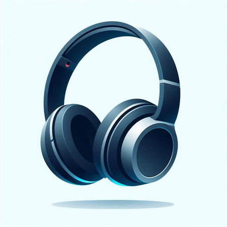 Headphones isolated on white background. Vector illustration. Eps 10.のイラスト素材