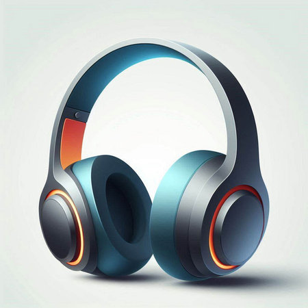 Headphones. Vector illustration. Eps 10, contains transparencies.のイラスト素材