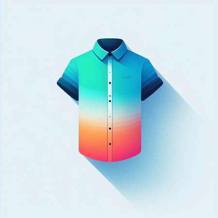 Men's polo shirt, vector illustration. Flat design style.のイラスト素材