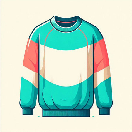 T-shirt design. Vector illustration of a long sleeve sweater.のイラスト素材