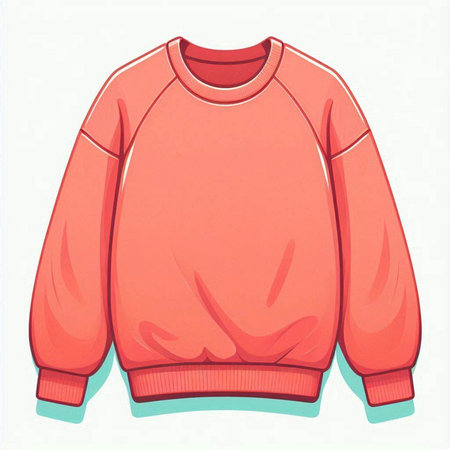 Illustration of a pink sweatshirt with a hood on a white backgroundのイラスト素材