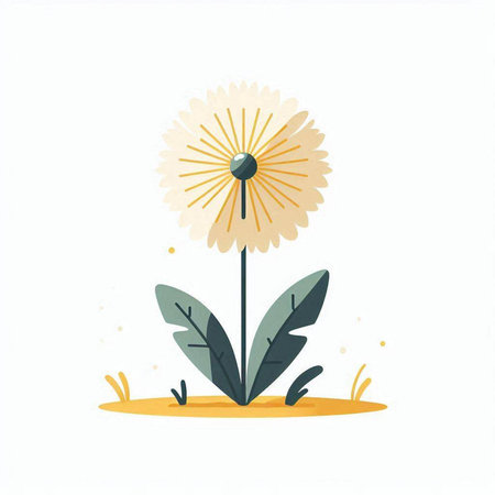Flower in the garden. Vector illustration in a flat style.のイラスト素材