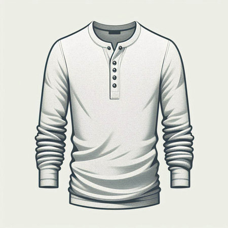 Illustration of a long sleeve t-shirt with a white backgroundのイラスト素材