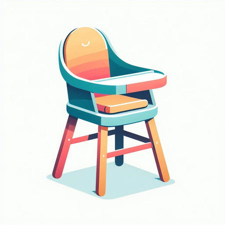 Vector illustration of modern chair. Isolated object on white background.のイラスト素材