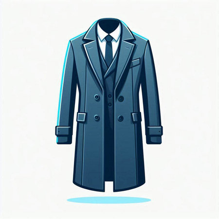 Vector illustration of a coat on a white background. Eps 10.のイラスト素材