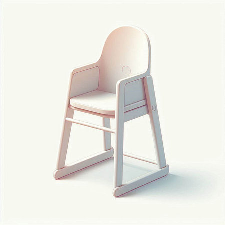 chair on a white background. 3d illustration. High quality photoのイラスト素材