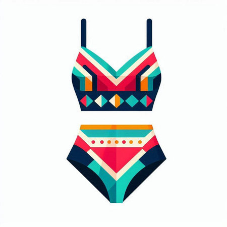 Swimsuit icon. Vector illustration of a swimsuit. Isolated on white background.のイラスト素材