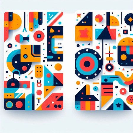 Abstract colorful background with geometric elements. Vector illustration. Eps 10.のイラスト素材