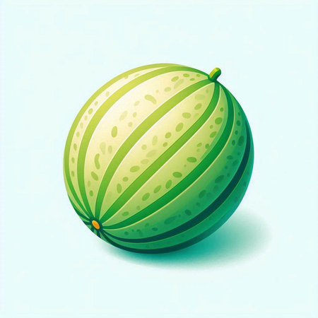 Illustration of a fresh watermelon on a blue background - vectorのイラスト素材