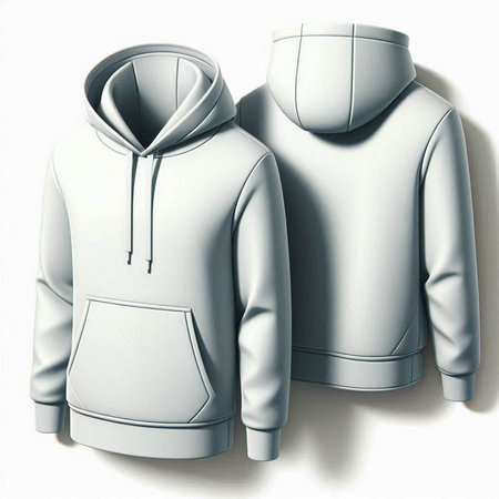 Hoodies isolated on a white background. 3d render.のイラスト素材