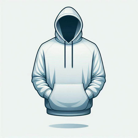 Hooded sweatshirt vector illustration isolated on a white background.のイラスト素材