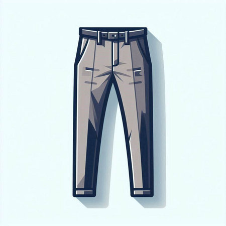 Vector illustration of men's pants on a white background. Eps 10のイラスト素材