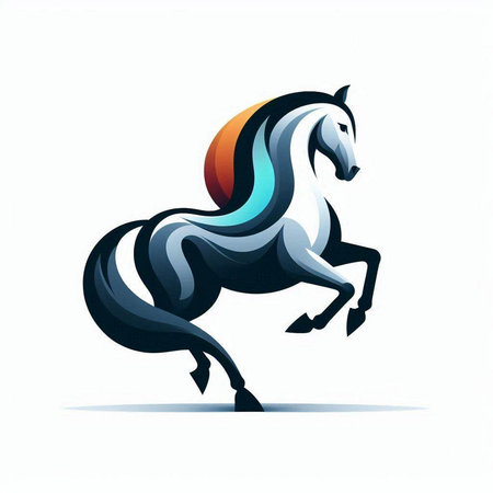 Horse vector illustration. Isolated on white background. Horse icon.のイラスト素材