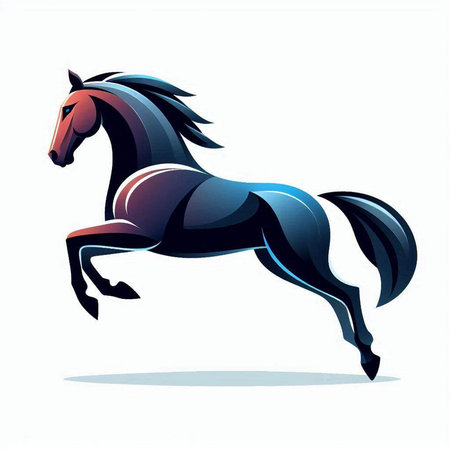 Horse on a white background, vector illustration, eps 10のイラスト素材