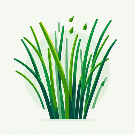 Vector illustration of a green grass on a light background. Vector illustration.のイラスト素材