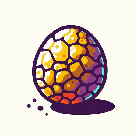 Easter egg. Hand drawn vector illustration in doodle style.のイラスト素材