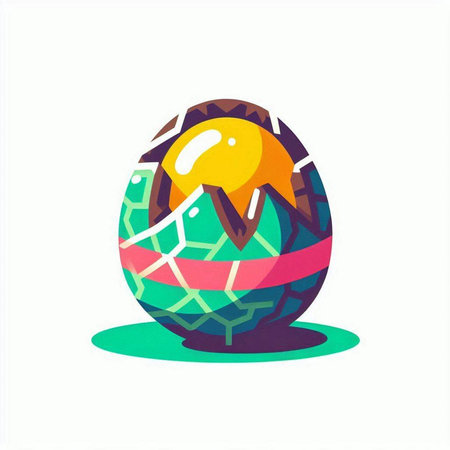 Easter egg icon, vector illustration, isolated on white background.のイラスト素材