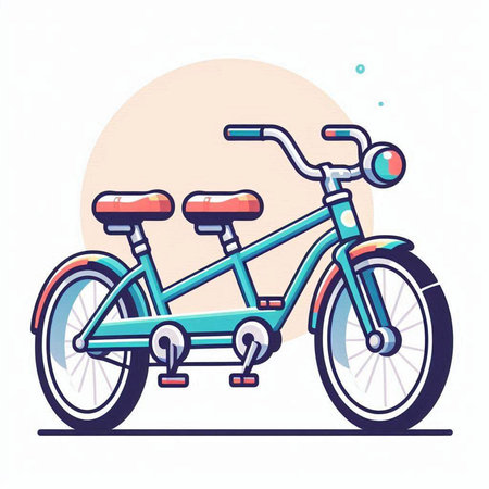 Bicycle icon. Vector illustration of a modern bicycle in flat style.のイラスト素材