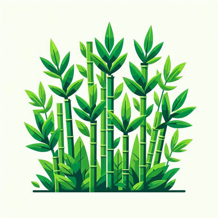 Green bamboo background. Vector illustration for your design. Eps 10.のイラスト素材