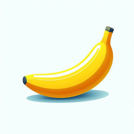 Illustration of a banana on a white background. Vector illustration.のイラスト素材