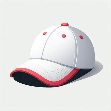 Baseball cap isolated on white background. Vector illustration. Eps 10.のイラスト素材