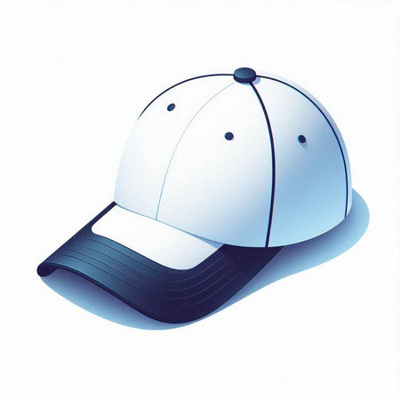 Baseball cap isolated on white background. 3d render illustration.のイラスト素材