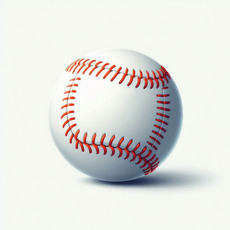 Baseball ball isolated on a white background. 3d render.のイラスト素材