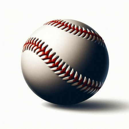 Baseball ball isolated on a white background. 3d render.のイラスト素材