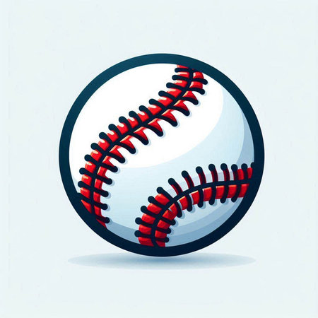 Baseball ball vector illustration. Isolated on a white background.のイラスト素材