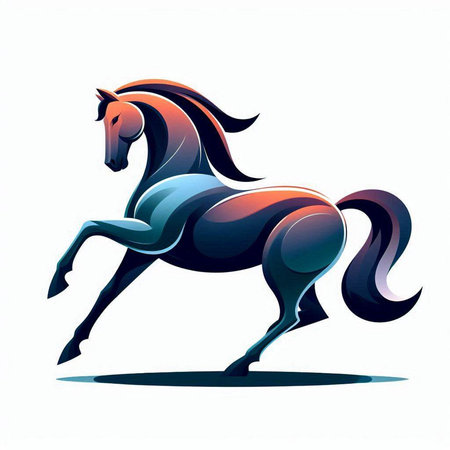 Horse vector illustration isolated on a white background. Horse icon.のイラスト素材
