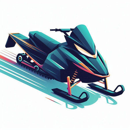 snowmobile on a white background, vector illustration, eps 10のイラスト素材
