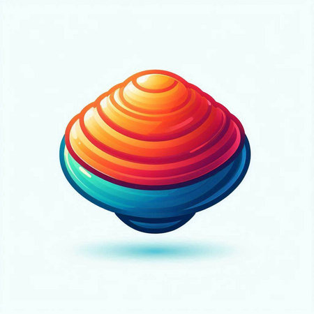 abstract 3d colorful sphere on a white background, vector illustrationのイラスト素材