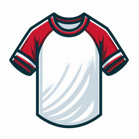 Football t-shirt on white background. Vector illustration in retro style.のイラスト素材