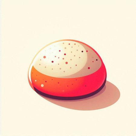 Illustration of a candy in retro style on a white background.のイラスト素材