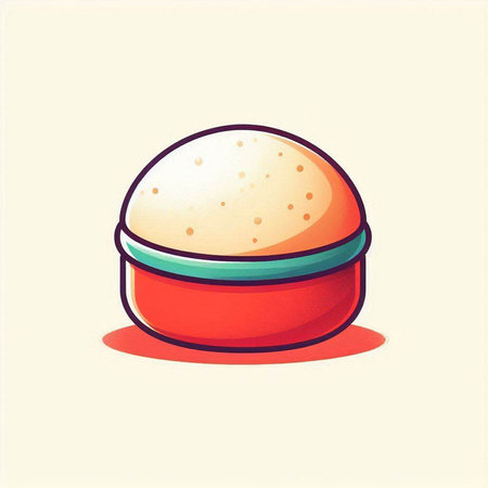 Illustration of a hamburger on a white background, vector illustrationのイラスト素材