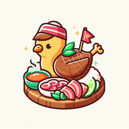 japanese food vector illustration. sushi and rolls. eps10のイラスト素材