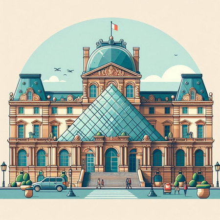 Vienna, Austria, Europe. Cityscape of Vienna. Vector illustrationのイラスト素材