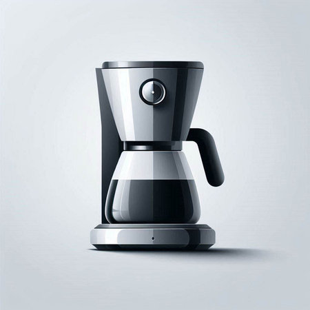 Coffee maker on the gray background. Eps 10 vector file.のイラスト素材
