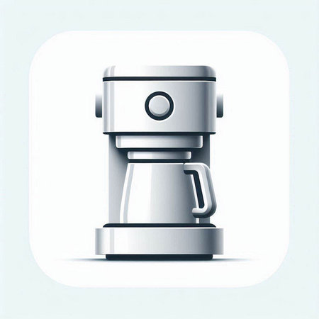 Coffee machine icon. Vector illustration of a coffee maker.のイラスト素材