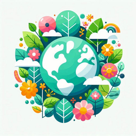 Ecology concept, save the planet, save the world vector illustrationのイラスト素材
