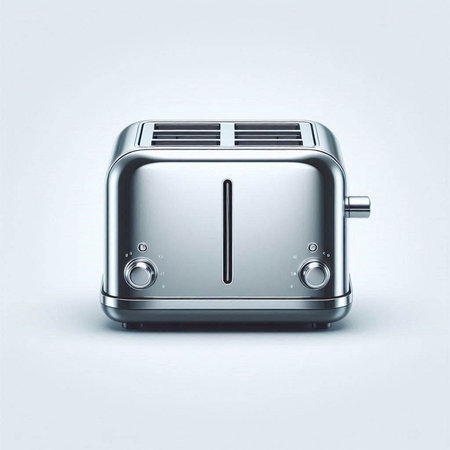 Toaster isolated on a white background. 3d render illustration.のイラスト素材