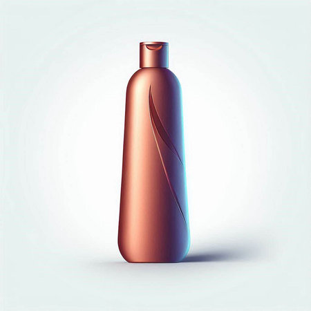Plastic bottle of cosmetic cream or lotion. Vector illustration.のイラスト素材
