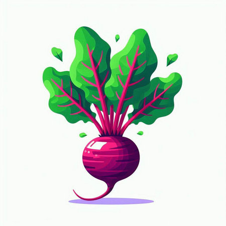 Beetroot vector illustration. Isolated beetroot on white background.のイラスト素材